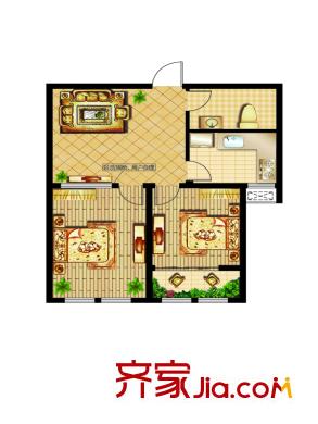 櫻海攬郡一期2#樓A戶型 2室1廳1衛(wèi)1廚