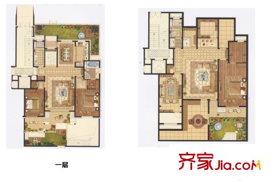 泛海拉菲莊園3/4/5#復(fù)式B1戶型 6室3廳3衛(wèi)1廚