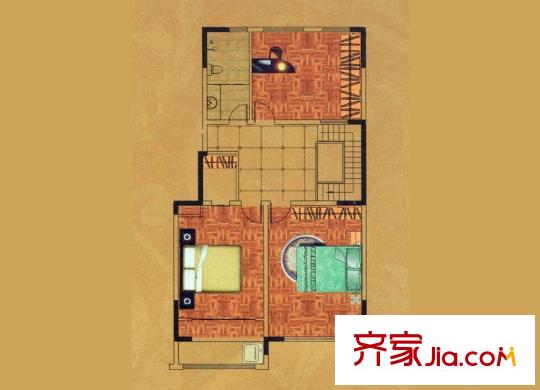 澳博萊花園25/26#復(fù)式中間戶型 3室2廳2衛(wèi)1廚