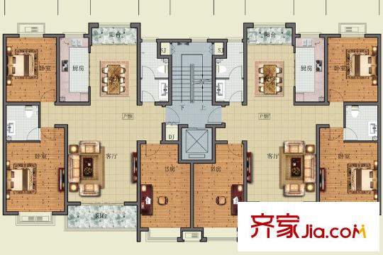 學(xué)苑花園二期東西戶E戶型 3室2廳2衛(wèi)1廚