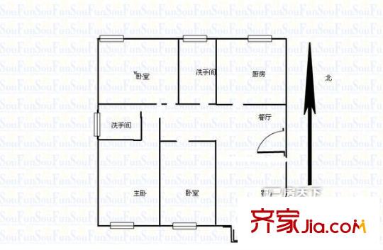 康寧公寓 戶型圖 3室2廳2衛(wèi)