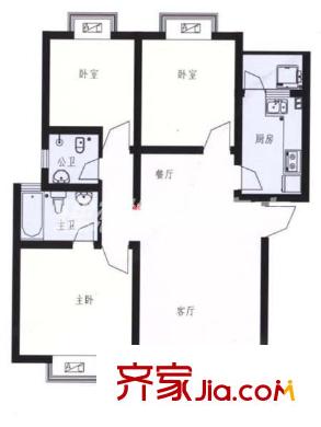 宏浦西園 戶型圖 3室2廳2衛(wèi)