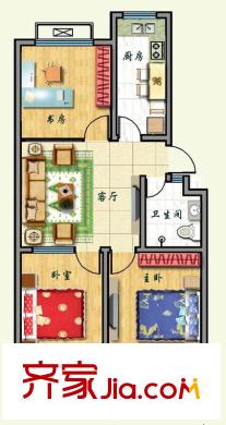 濱城綠洲四期22/26/27號樓多層戶型 3室1廳1衛(wèi)1廚