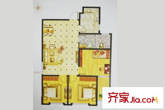 青州龍?jiān)范诟邔?/15#B1戶型 3室2廳1衛(wèi)1廚