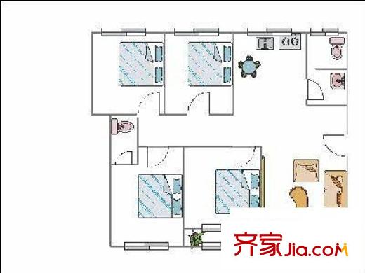 世嘉銘園 4室 戶型圖