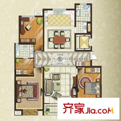 丹桂里戶型圖二期戶型(1) 3室2廳2衛(wèi)1廚