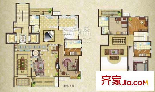 丹桂里戶型圖二期戶型(4) 4室4廳4衛(wèi)1廚