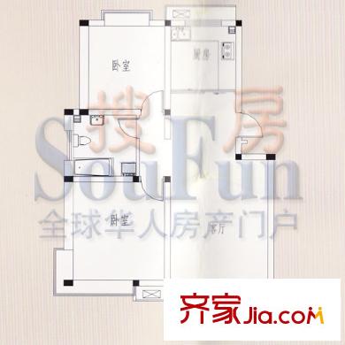 領(lǐng)秀華城戶型圖2室2廳1衛(wèi)1廚