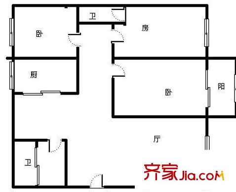 櫻園東區(qū) 3室 戶型圖