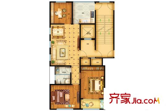 金馬怡園高層1號(hào)樓3戶型 3室2廳1衛(wèi)1廚