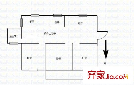 百花南苑 0室 戶型圖