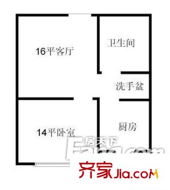 海門錦繡花園戶型圖1居 1室1廳