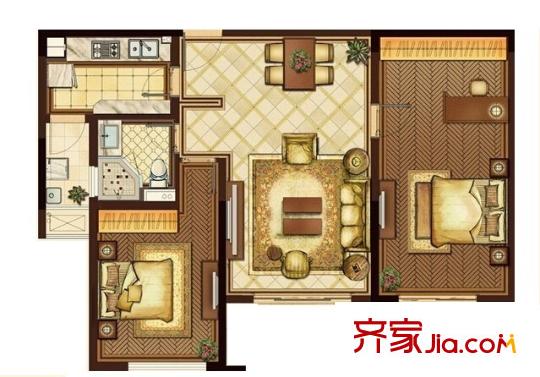 新海通花園錦繡苑 戶型圖