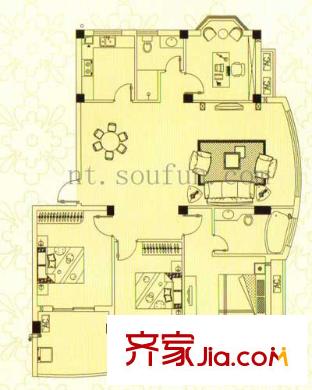 藍(lán)灣景天13#01單元 4室2廳2衛(wèi)1廚