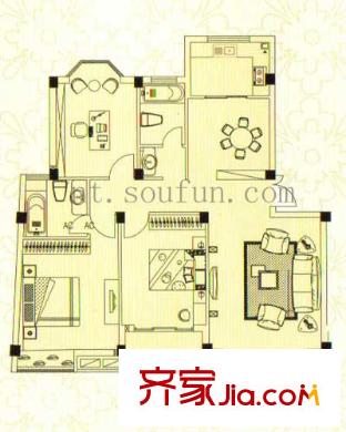 藍(lán)灣景天12#02單元 3室2廳2衛(wèi)1廚