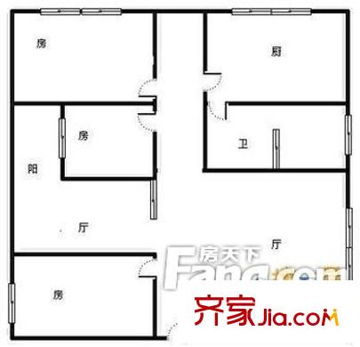 唐閘公園一村 戶型圖