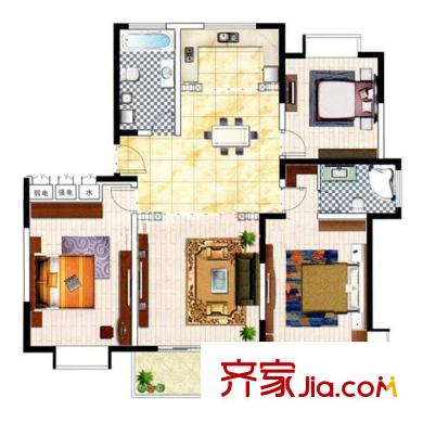  盛鑫金橋世家高層F戶型