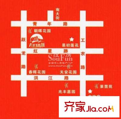 太陽鑫城交通圖區(qū)位圖
