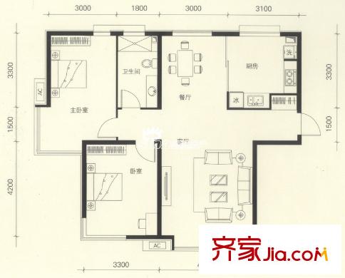 金霞東苑 戶型圖