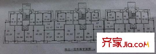 公園佳苑二期42號(hào)地上一層車庫(kù)平面圖