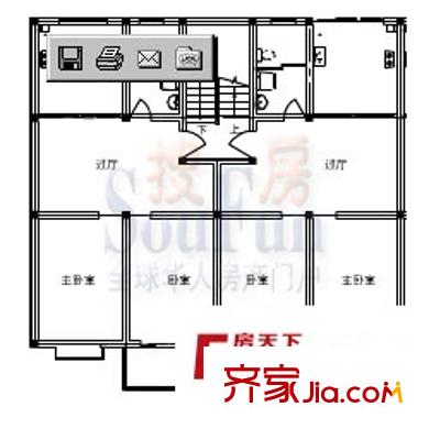 五山花苑戶型圖3室