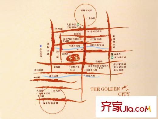 金色城品交通圖區(qū)位圖