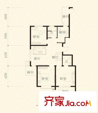 怡園佳苑 戶型圖
