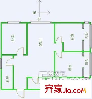 盛唐公寓 戶型圖