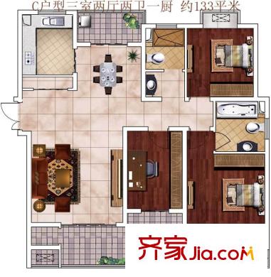 恒盛豪庭 戶型圖