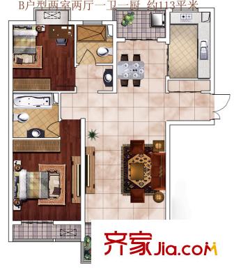 恒盛豪庭 戶型圖