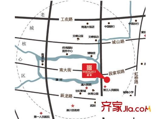 盛薈交通示意圖
