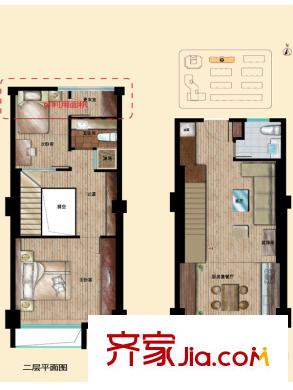 北城一品7#樓C1戶型圖 2室2廳2衛(wèi)1廚