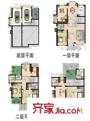 福宇鳳凰華庭聯排別墅A戶型 7室2廳5衛(wèi)1廚