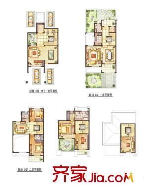 御景華庭聯(lián)排C型 6室4廳3衛(wèi)1廚