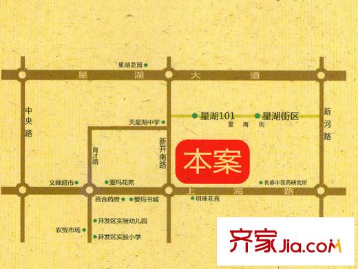 煒賦星湖鄰里區(qū)位圖