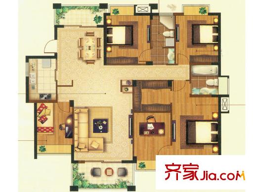 尚海城4#、6#、7#、8#戶型圖 5室2廳2衛(wèi)1廚