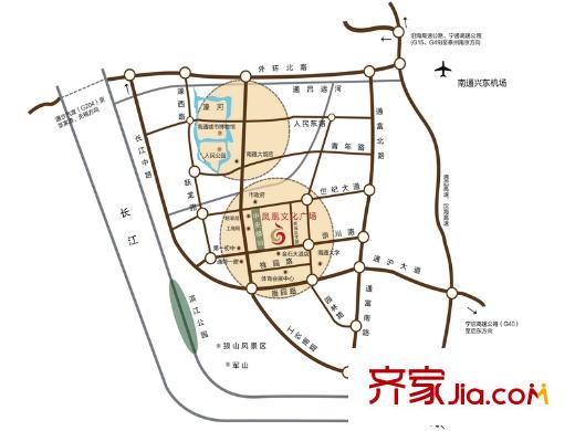 鳳凰文化廣場(chǎng)區(qū)位圖 