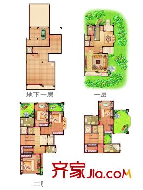 益興名流府15、16#樓K戶型 7室3廳4衛(wèi)1廚