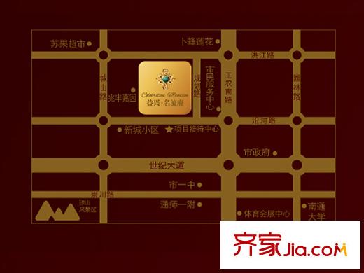 益興名流府交通圖