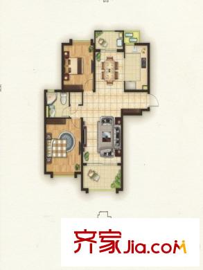 龍馨家園5#C3戶型 2室2廳1衛(wèi)1廚