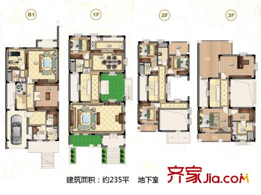 羅福宮別墅戶(hù)型A戶(hù)型 10室2廳5衛(wèi)1廚