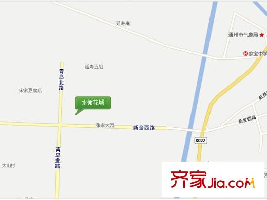 水榭花城交通示意圖