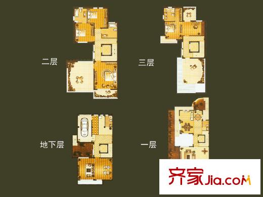 第九園B1坡園墅語 5室3廳5衛(wèi)1廚