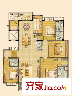 第九園F戶型 5室3廳5衛(wèi)1廚