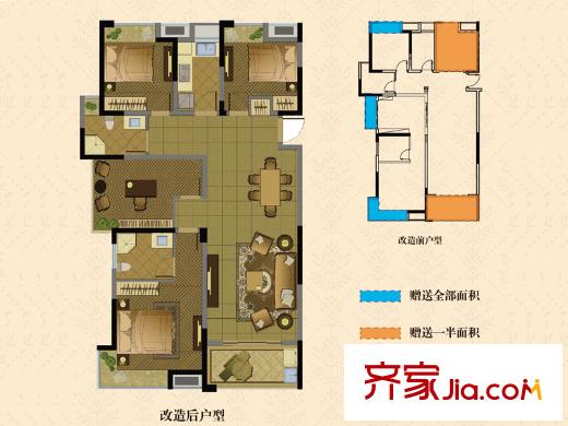 南湖學(xué)府B戶型 4室2廳2衛(wèi)1廚