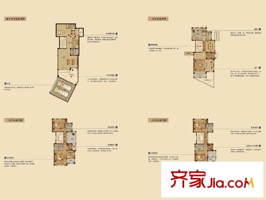 順發(fā)御園水岸別墅A戶型 5室4廳7衛(wèi)1廚