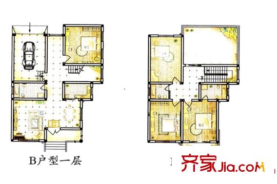 世紀桃源B戶型 4室1廳3衛(wèi)1廚