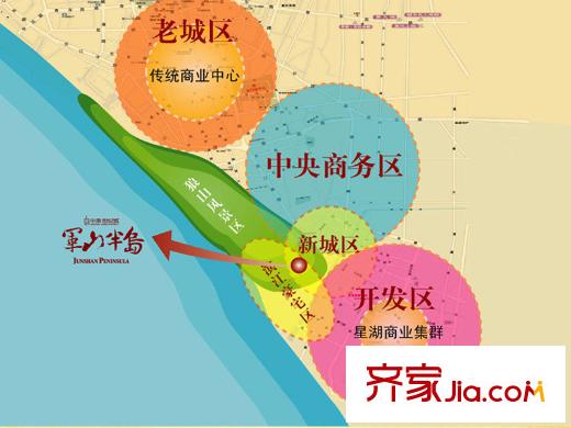 中南軍山半島區(qū)位圖