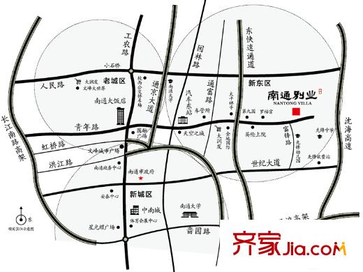 南通別業(yè)交通圖