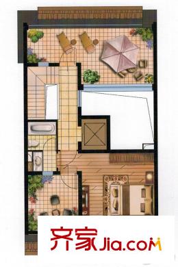 新瑞文化翡翠園聯(lián)排中間套3F 4室2廳3衛(wèi)1廚